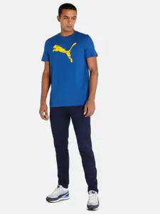 Puma Men Shaded Cat Printed Slim Fit Sports T-shirt