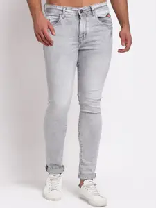LOUIS STITCH Men Grey Comfort Slim Fit Heavy Fade Stretchable Jeans