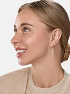 MINUTIAE Rose Gold Geometric Drop Earrings