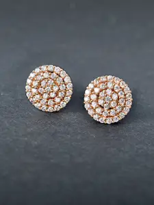 MINUTIAE Rose Gold Circular Studs Earrings