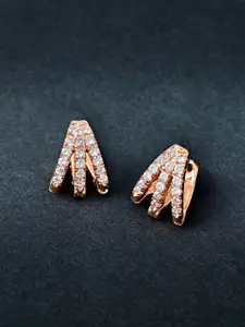 MINUTIAE Rose Gold Contemporary Studs Earrings