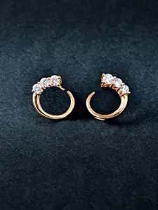 MINUTIAE Rose Gold Circular Studs Earrings