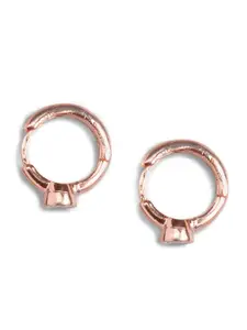 MINUTIAE Rose Gold Circular Hoop Earrings