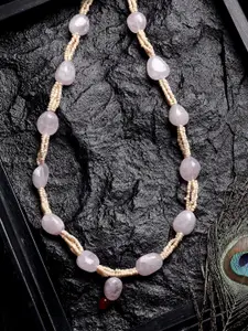 DUGRISTYLE Gold-Toned & Pink Copper Gold-Plated Necklace