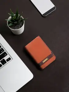 Hidesign Men Tan Leather Three Fold Wallet