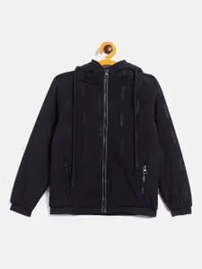 Crimsoune Club Boy Black Solid Bomber Jacket