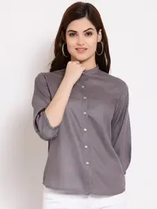 Style Quotient Women Grey Smart Semiformal Shirt