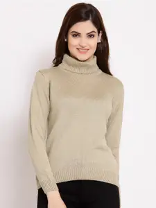 Style Quotient Women Beige Acrylic Pullover