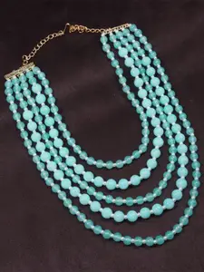 Peora Turquoise Blue Gold-Plated Layered Necklace