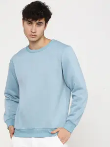 HIGHLANDER Men Blue Solid Pullover Sweatshirt