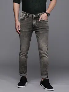 Voi Jeans Men Grey Skinny Fit Heavy Fade Stretchable Jeans
