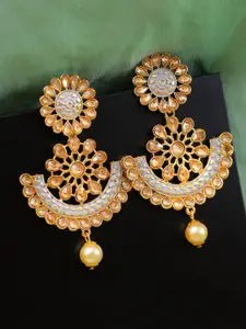 Crunchy Fashion Pink Contemporary Chandbalis Earrings