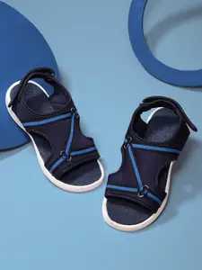 Kook N Keech Women Navy Blue Solid Sports Sandals
