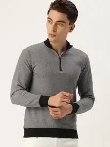 ARISE Men Grey Pure Cotton Sweatshirt