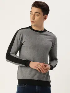 ARISE Men Grey Pure Cotton Sweatshirt