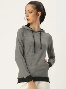 ARISE Women Grey Hooded Sweatshirt
