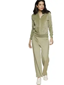 Gipsy Women Green Hooded Sweatshirt