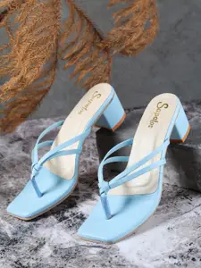 SAPATOS Woman Blue Block Sandals