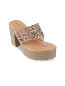 Metro Metro Gold-Toned Platform Sandals