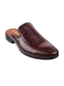 Metro Men Tan Ethnic Leather Shoe-Style Sandals