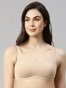 Enamor Nude Intellifresh Eco-antimicrobial Cotton Minimizer Bra Padded and Wirefree