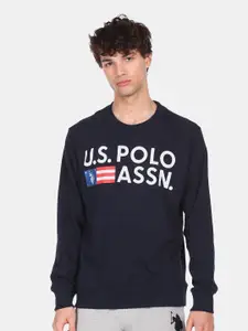 U.S. Polo Assn. Denim Co. Men Blue Printed Sweatshirt