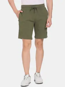 U.S. Polo Assn. U S Polo Assn Men Olive Green Regular Shorts