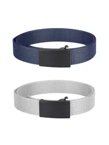 Kastner Men Pack Of 2 Blue & White Formal Belts