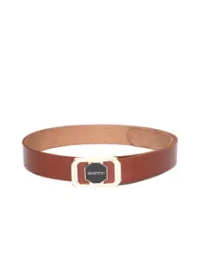 United Colors of Benetton United Colors of Benetton Men Coffee Brown Solid Leather Belt