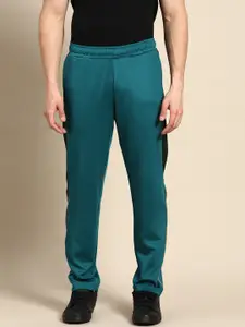 United Colors of Benetton Men Teal Green Solid Trousers