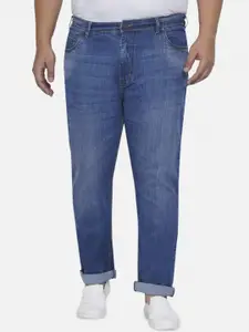 John Pride Plus Size Men Blue Light Fade Stretchable Jeans