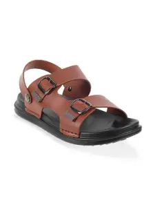Mochi Men Tan & Black  Comfort Sandals