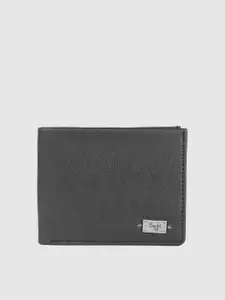 Baggit Women Black Textured Two Fold Wallet
