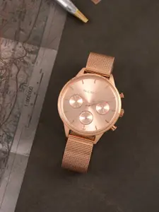 PAUL HEWITT Women Rose Gold-Toned Dial & Bracelet Style Straps Analogue Watch PH-E-R-RS-4S