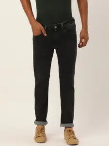 Flying Machine Men Black Slim Tapered Micheal Fit Mid Rise Jeans