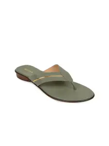 Rocia Women Green Open Toe Flats