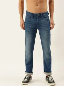 Flying Machine Men Blue Slim Tapered  Micheal Fit Heavy Fade Stretchable Jeans