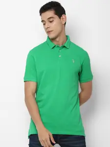 SIMON CARTER LONDON Men Green Cotton Slim Fit T-shirt