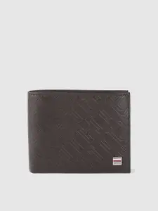 Tommy Hilfiger Men Brown Leather Two Fold Wallet