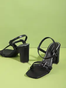 Mast & Harbour Women Black Solid Block Heels
