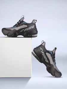 FURO by Red Chief Men Grey Mesh Running Non-Marking Shoes