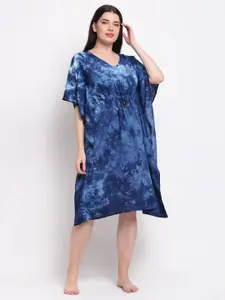 EROTISSCH Blue Printed Kaftan Nightdress