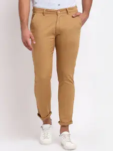Rodamo Men Khaki Slim Fit Chinos Trousers