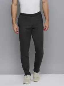 Alcis Men Charcoal Grey Solid Slim Fit Track Pants