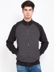 LOCOMOTIVE Black & Charcoal Grey Printed Sweatshirt