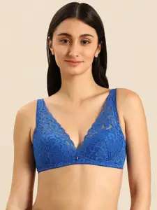 Wacoal Blue Mystique Floral Lightly Padded Bra All Day Comfort