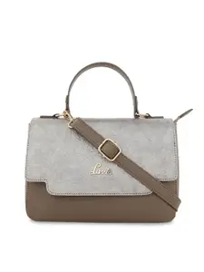 Lavie Woman Silver-Toned Colourblocked Structured Satchel