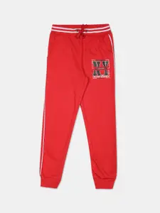 Cherokee Boys Red Solid Cotton Joggers