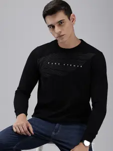 Park Avenue Slim Fit Graphic Printed Pullover Sweatshirt