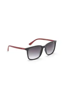 IRUS by IDEE Men Black Lens & Black Square Sunglasses IRSO102C2SG-Black